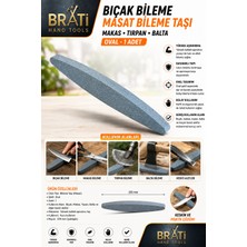 BRATİ HAND TOOLS Oval Bıçak Bileme Masat Makas Tırpan Balta Bileme Taşı 1 Adet
