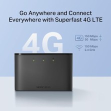 MT110, 4g Taşınabilir Mobil Modem, 150MBPS Ye Kadar Internet Hızı, 10 Cihaza Kadar Bağlantı, 2200 Mah Batarya, Kurulum Gerektirmez, Mobil Uygulama Desteği