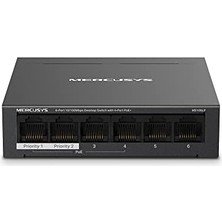 MS106LP, 6-Port 10/100MBPS Desktop Switch With 4-Port Poe+