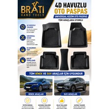 BRATİ HAND TOOLS 4d Havuzlu Oto Paspas Universal Kesim Oto Paspas Tüm Araçlara Uyumlu
