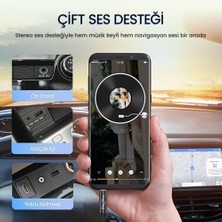 3.5mm Trrs Hi-Fi Örgülü Aux Mikrofon ve Ses Kablosu 3 Metre