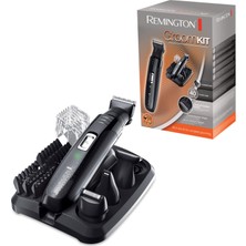 Remington Groomkit PG6130, Yüz ve Vücut Kılı Için Şekillendirme Seti, 4 Çıkarılabilir Başlık, Siyah / Gri