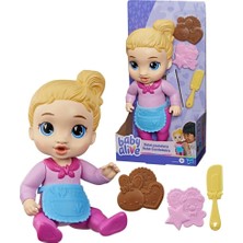 Baby Alive Baby, Hayali Yiyecek Aksesuarlı Sarı Saçlı Oyuncak Bebek, 3 Yaş ve Üzeri Kız ve Erkek Çocuklar Için 26,5 cm Boyunda Oyuncaklar