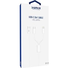 2in1 Usb-C Data ve Şarj Kablosu IP12