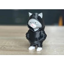 Teknokup Kapüşonlu Kedi Figürü 10CM