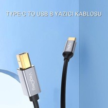 Type-C To Usb-B Yazıcı Kablosu 1.5 Metre