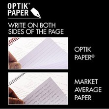 Peri Store Black N' Red Defter, Ciltli, Premium Optik Kağıt, Scribzee Uygulaması Uyumlu, Çevre Dostu, Dayanıklı Spiral Cilt, 11" x 8", 70 Çift Taraflı Çizgili Sayfa, 1 Adet (1'li Paket) (K67030)