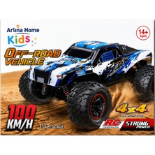 Arlina Home Kids Off-Road Vehicle 100 Km Hız Yapan Uzaktan Kumandalı Araba Mavi-Beyaz