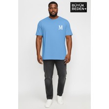 Superlife Erkek Büyük Beden M Baskılı 3xl-6xl Bisiklet Yaka Tshırt SPR26BTS510-13