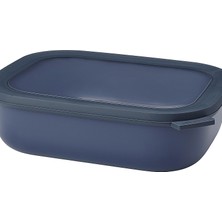 Peri Store - Multi Bowl Cirqula Rectangular - Kapaklı Saklama Kabı - Buzdolabı Için Hava Geçirmez Saklama Kutusu, Mikrodalga Fırın Kabı ve Saklama Kabı Olarak Uygundur - 2000 ml - Nordic Denim
