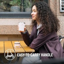Peri Store Cafe To-Go Travel Mug Termos Bardak, 0.23 Litre, Pembe Kuvars (Rose Quartz)