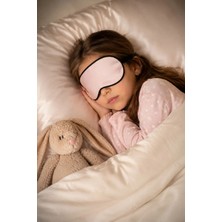 Icon Silk %100 Saf Ipek Çocuk Uyku Maskesi Göz Bandı (Pembe Bulut)