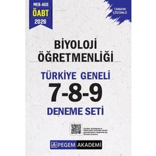 Pegem Yayınları 2026 Meb Ags Öabt Biyoloji Öğretmenliği Türkiye Geneli 7-8-9 Deneme Seti