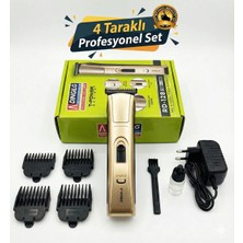 Premini Profesyonel Metal Gövde T-Bıçak Saç Sakal ve Ense Tıraş Makinesi