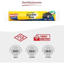 Peri Store Ekonomik Endüstriyel Çöp Torbası Jumbo Siyah 10’lu 80×110 Cm, Yırtılmaya Dayanıklı, Jumbo Boy Çöp Poşeti, Çift Katlı, Geri Dönüştürülebilir, Fabrika, Inşaat, Depo, Kafe, Otel, Hastane, Bahçe