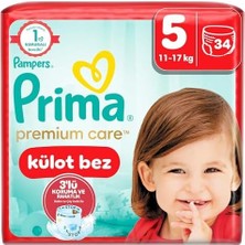 Peri Store Külot Bebek Bezi Premium Care 5 Numara 34'lü 11-17 kg