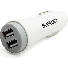 Peri Store Omars 4.8A Çift USB Çıkışlı Araç Şarj Cihazı