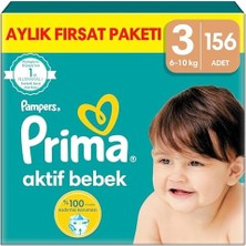 Peri Store Aktif Bebek, Bebek Bezi 3 Numara, 156 Adet Aylık Fırsat Paketi