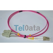 Teldata TLD-SCLCOM41 Sc-Upc-Lc-Upc mm Dx Om4 1 Metre Fıber Optık Patchcord