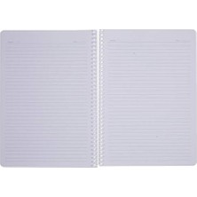 Peri Store A4 Pet Spiralli Karton Kapaklı Defter 144 Yaprak - Çizgili - Mavi