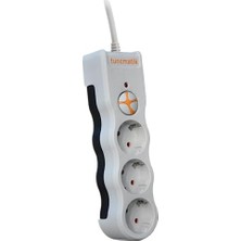 Peri Store TSK19009 Powersurge 3-Surge Protectıon PLUG-1050 Joule-Wıth Beyaz