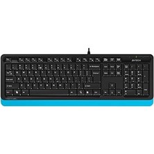 Peri Store A4TECH FK10 Q USB Türkçe Fn-Multimedya Siyah/mavi Klavye