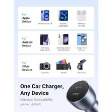 Peri Store Çift Pd Type-C Çıkışlı 50W Araç Çakmaklık Şarj Cihazı