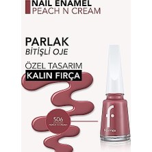Peri Store Nail Enamel Yüksek Pigmentli & Parlak Bitişli Oje FNE-506 Peach N Cream