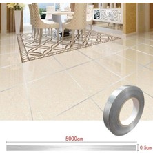 Belirtilmemiş 0.5 cm Kalınlık Gümüş Fayans Arası Şerit Bandı 50 Metre Banyo Derz Dekor Bandı