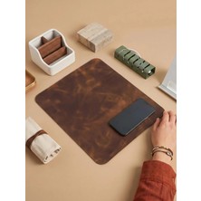Norwegia Möbel - Mouse Pad - Yumuşak Tutumlu %100 Milled Dana Derisi - Camel