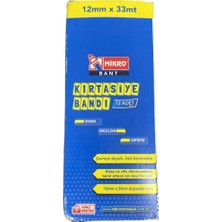 Mikro Bant Kırtasiye Bandı 12MM x 33MT - 12 Adet Toplu Paket