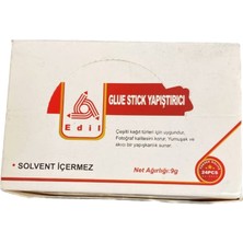 Edil Glue Stick Yapıştırıcı 9g - 24'lü Kutu Solvent Içermez Çeşitli Kağıt Türleri Için