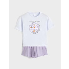 Lc Waikiki Yeni Sezon Bisiklet Yaka Kız Çocuk Şortlu Pijama Takımı