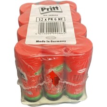 Pritt Stick Yapıştırıcı 12'li Paket 6 Nt - Henkel Almanya Üretimi Okul ve Ofis Yapışkan Çubuk