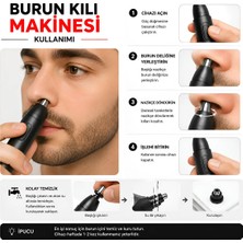 Premini Şarjlı Burun ve Kulak Tüy Düzeltici, Güvenli ve Sessiz Kullanım