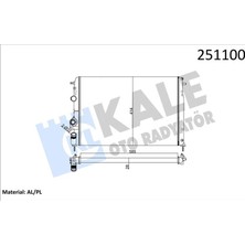 Kale Almparca Radyatör Mgn 2.0i 16V-MGN Classic 1.4i 16V 2 Sira Al Pl Sistem