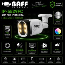 Baff IP-5529FC 2.8mm 5mp 4 Warm LED Poe Kamera