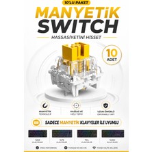 Ajazz Tüm Manyetik Switch Klavyeler Ile Uyumlu 10’lu Paket Ekstra Manyetik Switch
