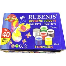 Rubenis Guaj Boya Seti 6 Renk 30ML Rgb-30-6 Gouache Colours Turkey