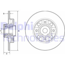 Delphi Almparca Arka Fren Aynasi Peugeot P308 07-14 Citroen C4 09-16 Ds4 16-18 249X9X4DL Poryali