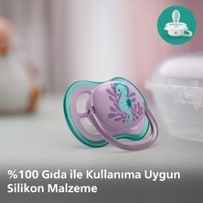 Zg Store Ultra Air Emzik, Kız Bebekler Için 6-18 Ay, 2’li Paket, Ortodontik Silikon, Geniş Hava Delikli, Mikrodalga Sterilize Edilebilir, Bpa Içermez, Taşıma Kutulu, SCF085/61
