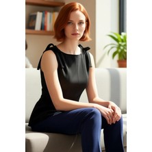 PayBuy Fitted Peplum Bluz Kolsuz Bisiklet Yaka Örme Yazlık Seçkin Malzeme Yüksek Kalite