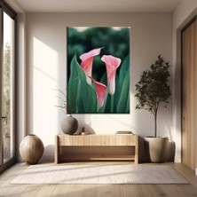 Vogloo Pembe Zambak Kanvas Tablo