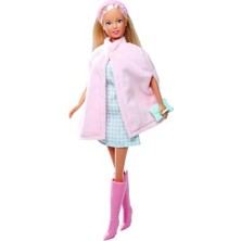 Zg Store 105733678, Steffi Cape Fashion, Steffi Bir Elbise ve Pelerin Giyiyor, Bot, Saç Bandı ve Özel Tasarım Çantası, 29 cm