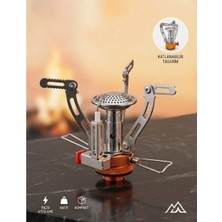 Forestia Ultra Hafif Çelik Mini Kamp Ocağı / Kendinden Çakmaklı & Yüksek Irtifa Uyumlu Piknik Kartuş Başlığı