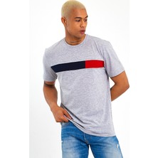 Superlife Süperlife Erkek  Bisiklet Yaka Regular Fit Garnili  Tişort SPR23TS301