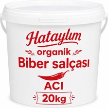 Hataylım Organik Biber Salçası Acı Ev Yapımı 20KG Kova