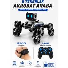 Welcomein Oyuncak Şarjlı 2.4 Ghz Bilekten Kontrol Uzaktan Kumandalı 8 Teker Çılgın Akrobat Köpek Araba