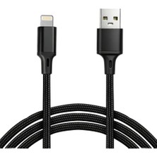 Vcom CU253 Lightning To USB 3m 10W (5V-2A) Örgülü Şarj Kablosu