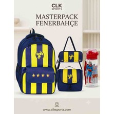 CLK Sports Masterpack Sarı Lacivert Taraftar Ilköğretim Okul Çantası, Beslenme Çantası, Kalem Kutusu, Suluk & Matara